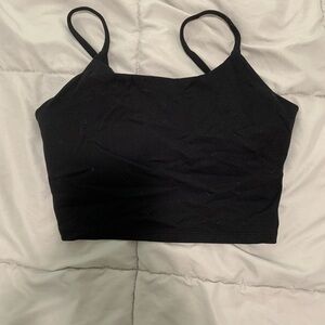 Black Cropped Tank Top